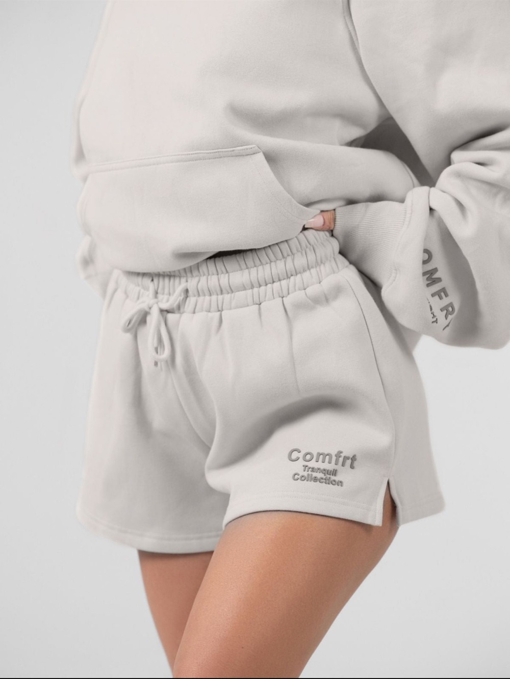 Comfrt Tranquil Collection Women's Cement Lounge Shorts M